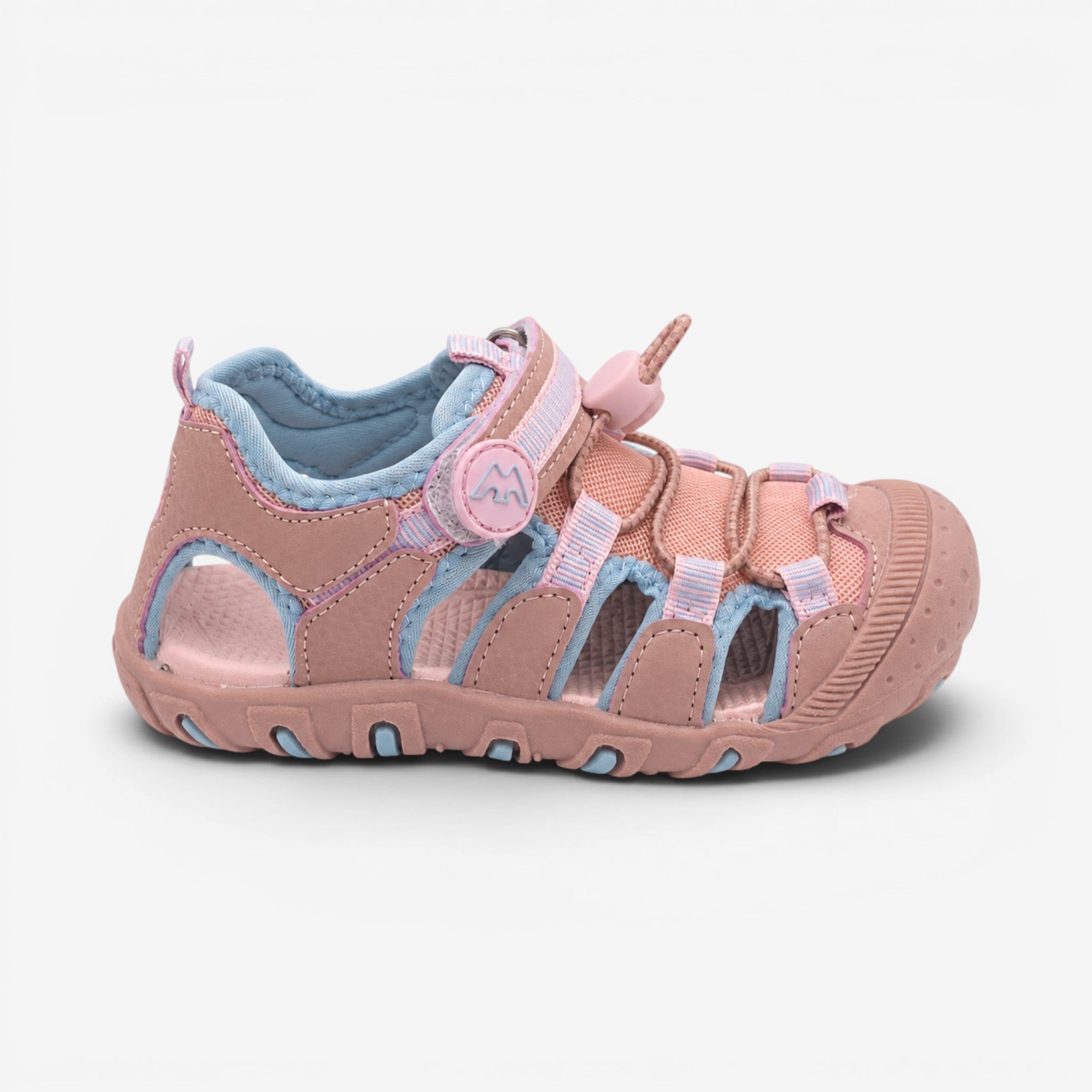 Cangrejeras Rosa con Velcro y Cordón Elástico