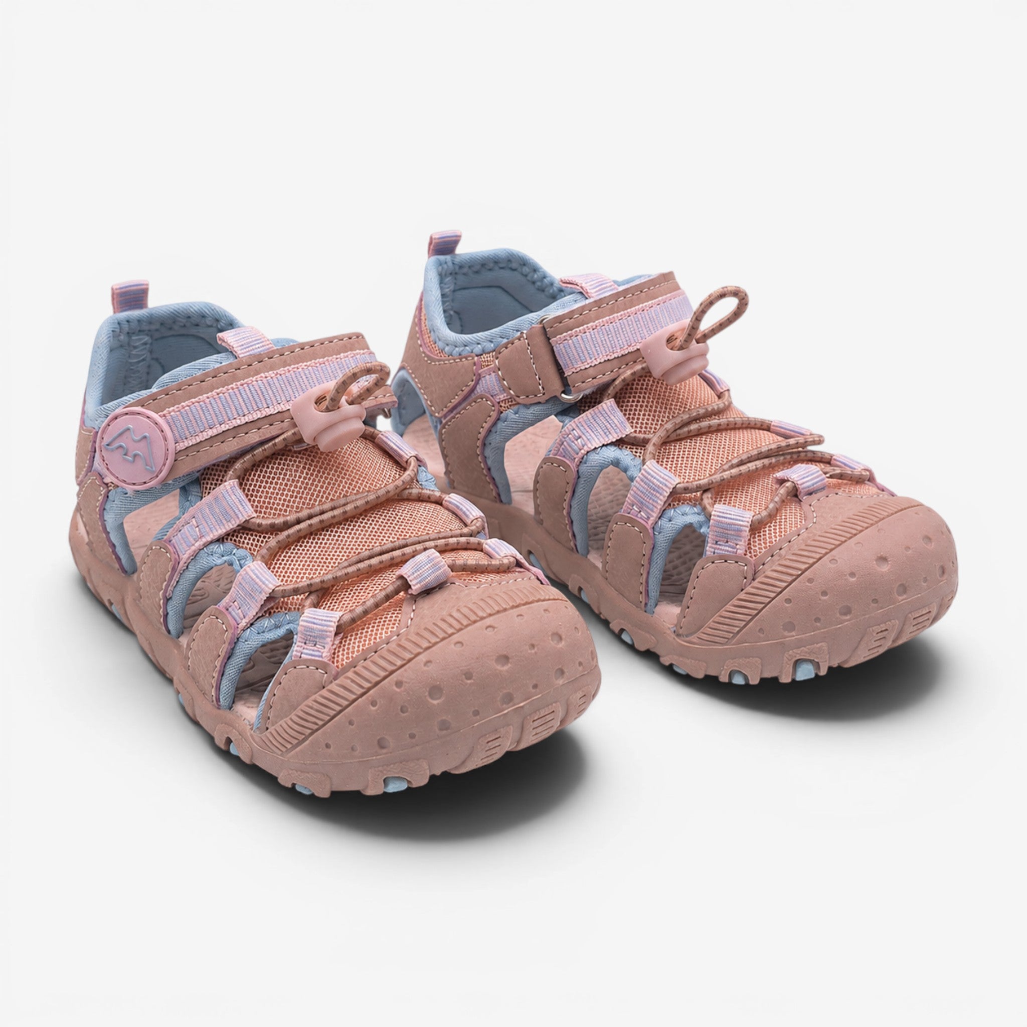 Cangrejeras Rosa con Velcro y Cordón Elástico