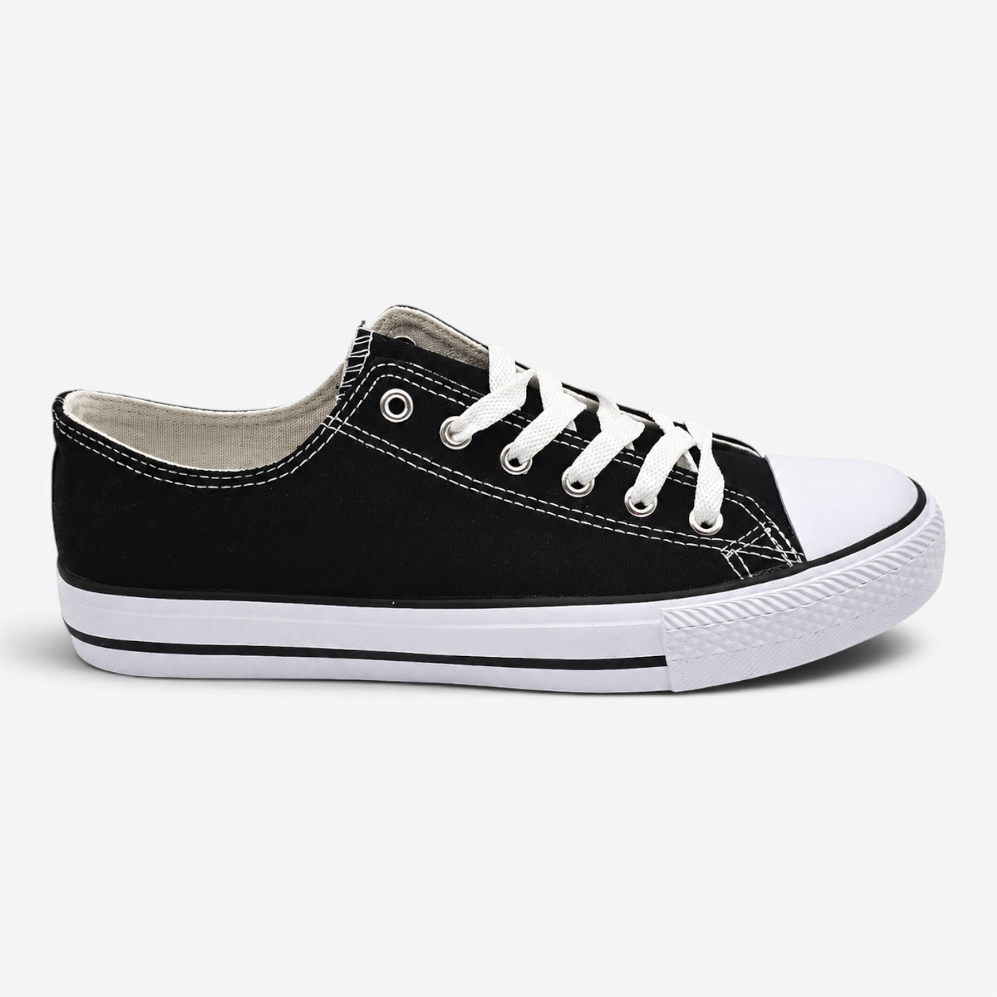 Zapatillas de Lona Hombre Negras