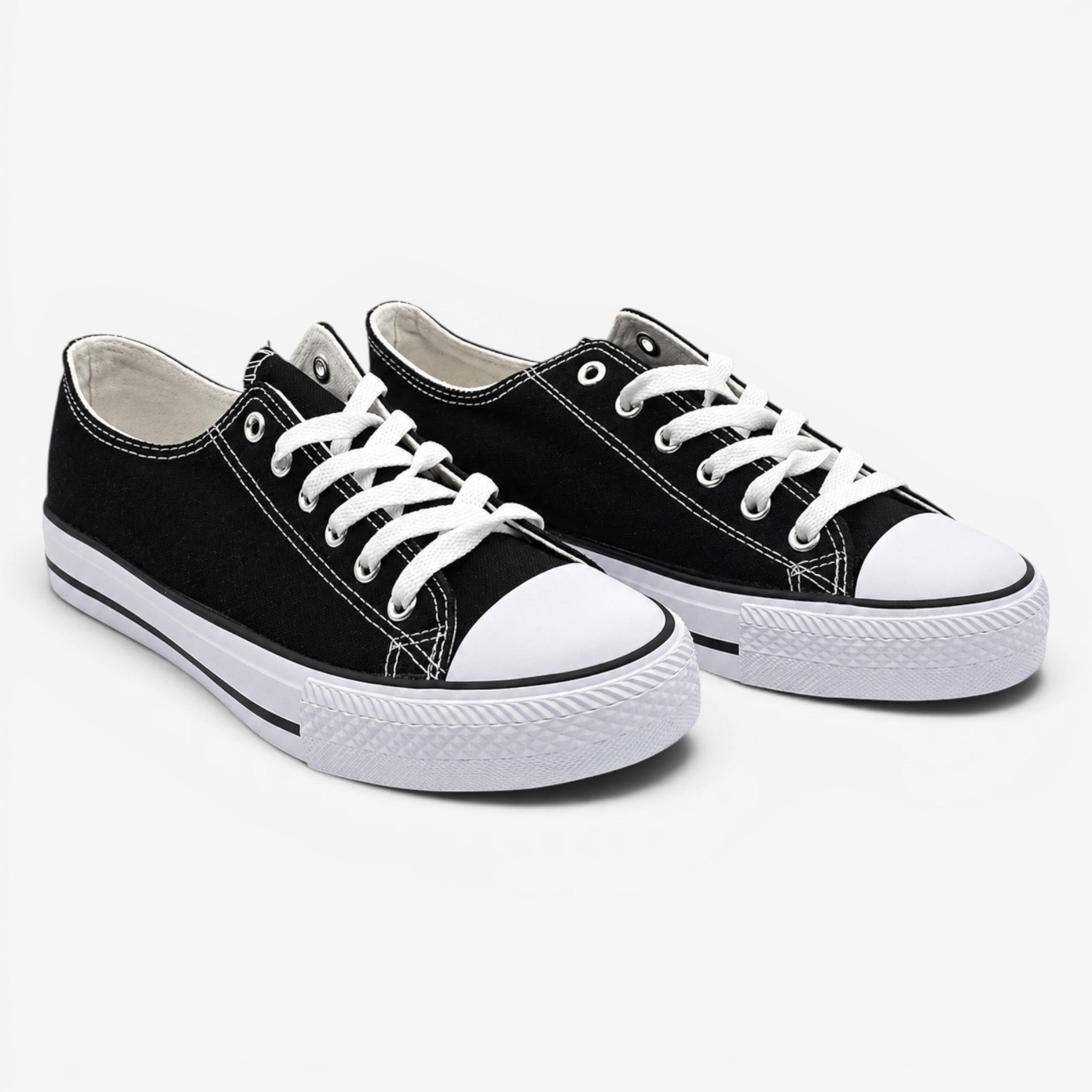 Zapatillas de Lona Hombre Negras