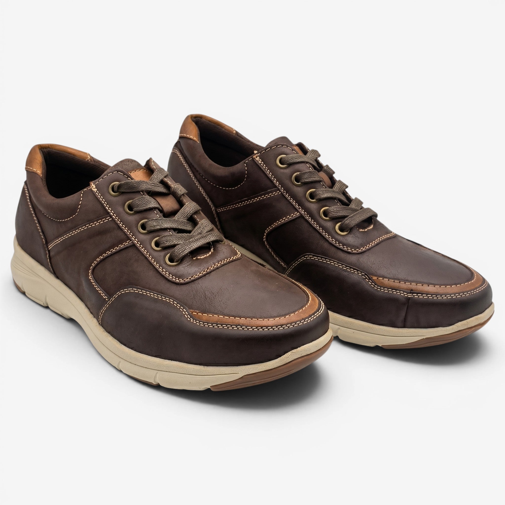 Zapatillas de Cuero Marrón