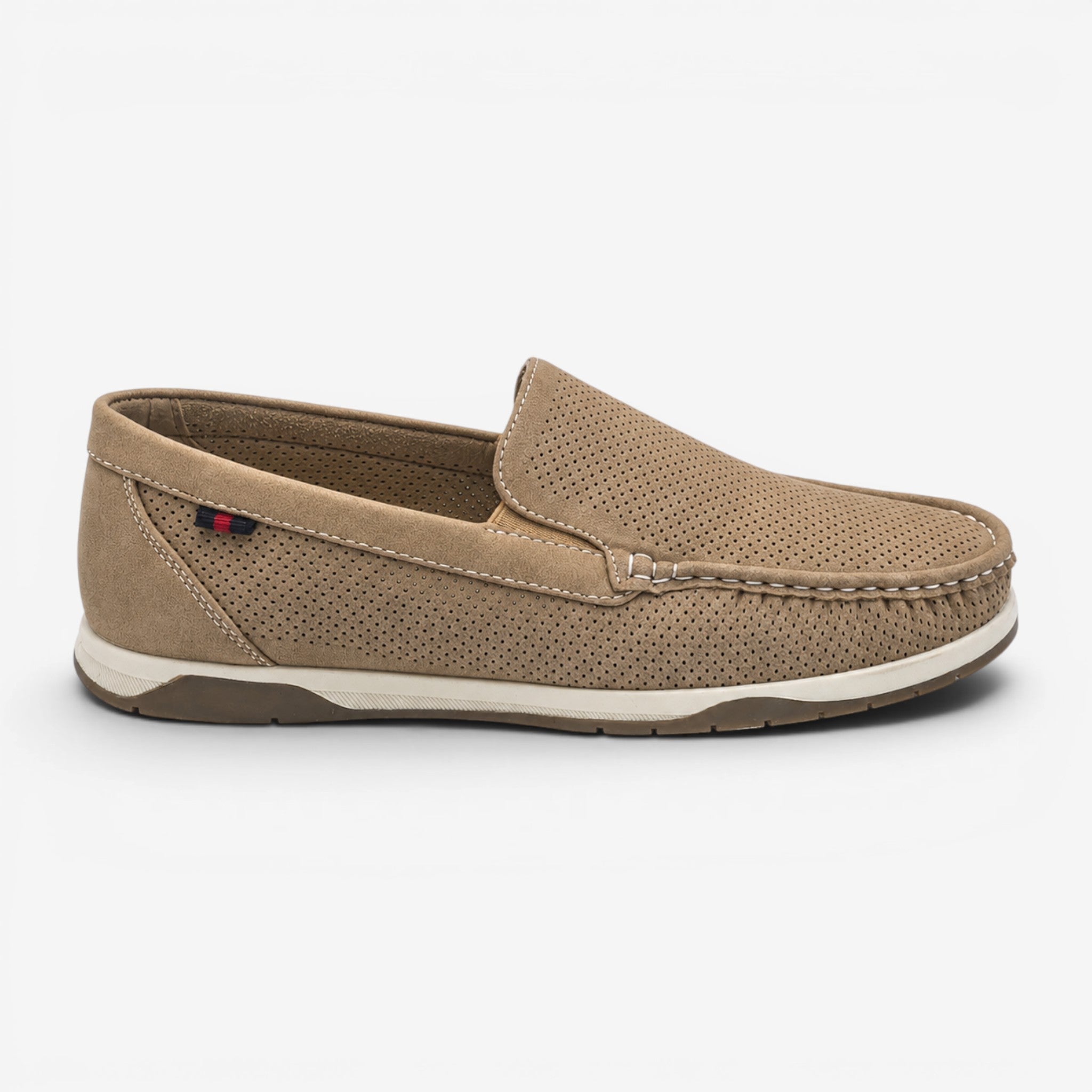 Náuticos Beige con Plantilla de Piel Confort