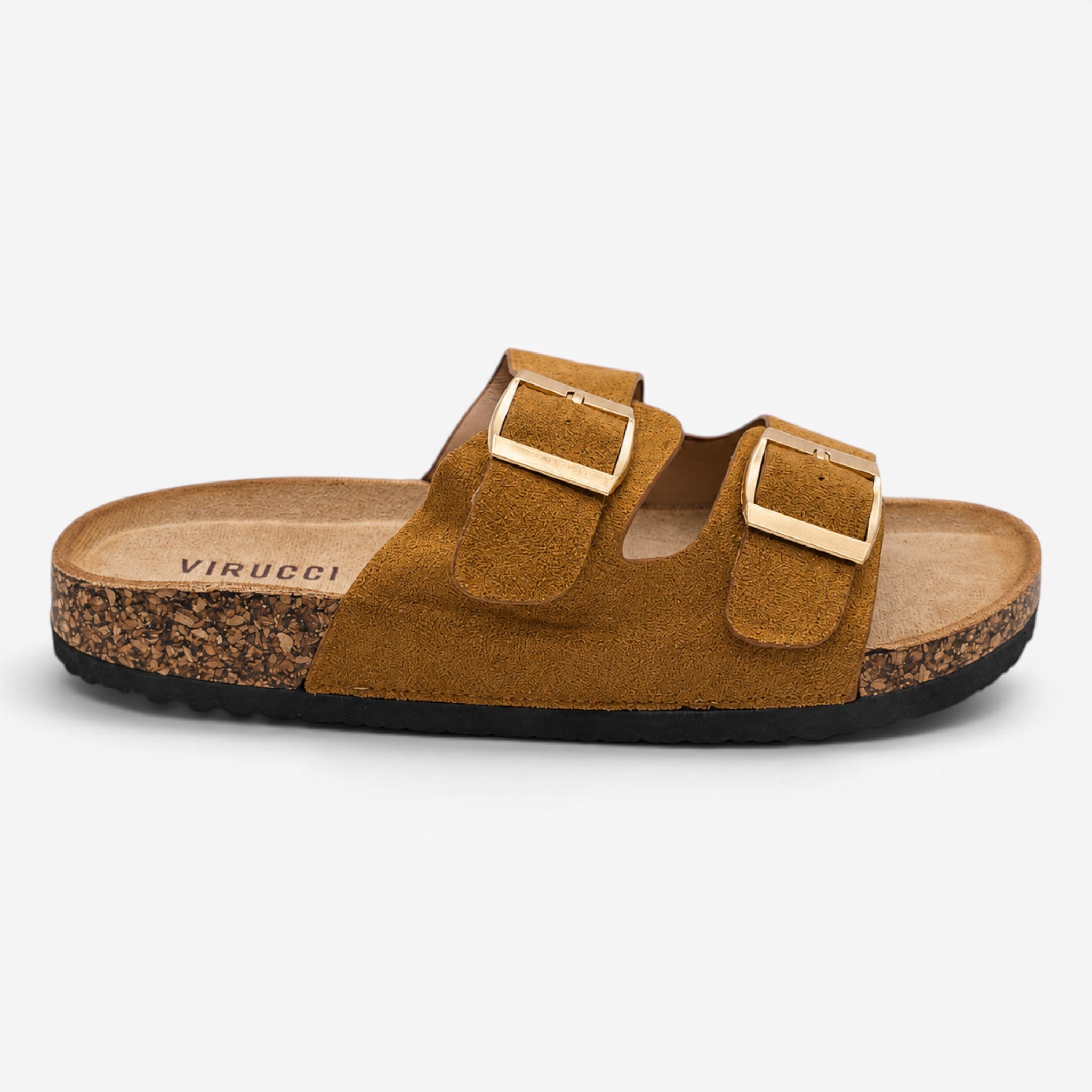 Sandalia Bio con Doble Hebilla Camel