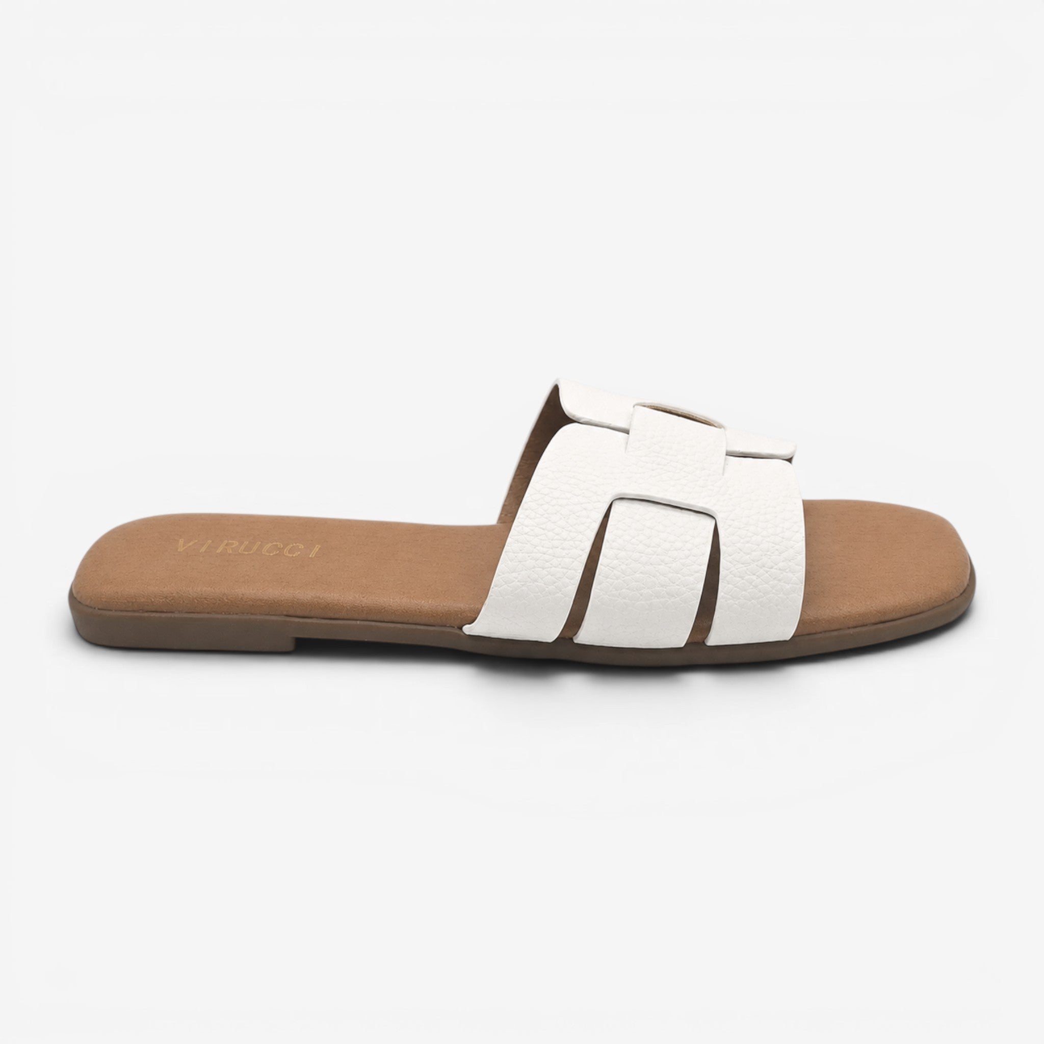 Sandalias Planas Blancas con Suela Confort