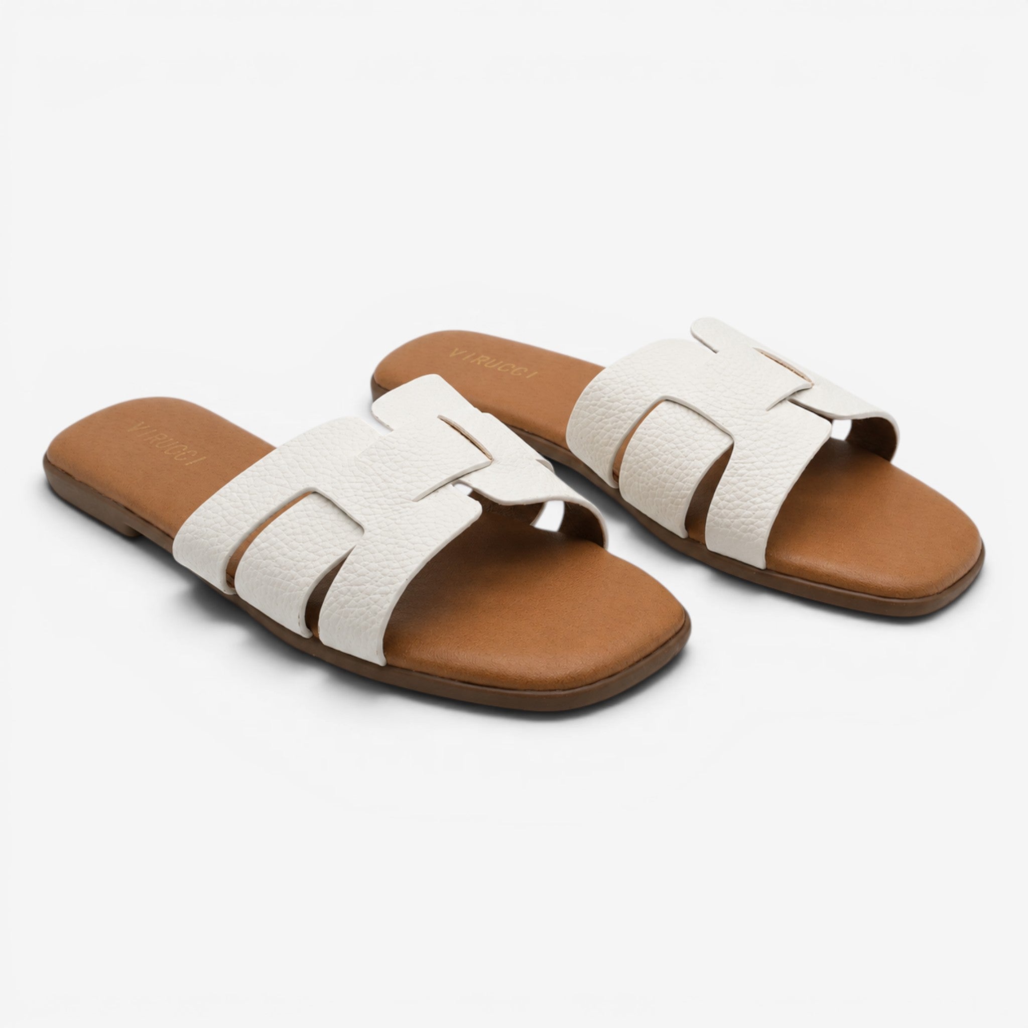 Sandalias Planas Blancas con Suela Confort